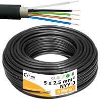 NYY-J Erdkabel 5x2,5mm² | 5 - 100m